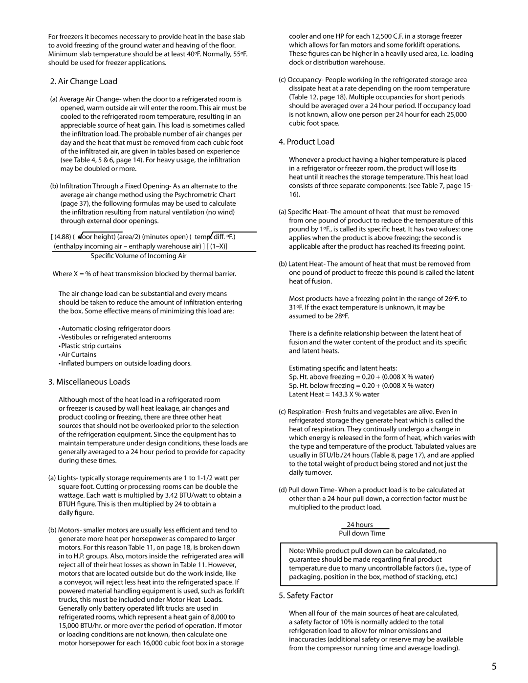 Heatcraft Refrigeration Products H-ENGM0408, H-ENGM0806 manual Air Change Load, Product Load, Safety Factor, Daily figure 