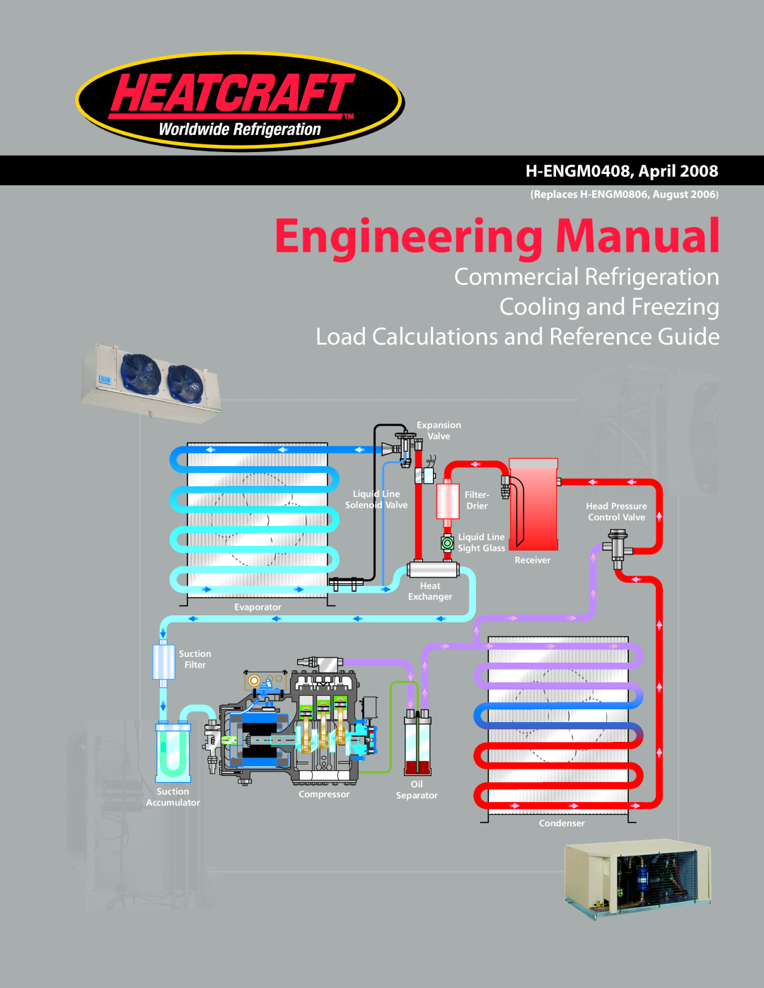 Heatcraft Refrigeration Products H-ENGM0408 manual Engineering Manual, Commercial Refrigeration Cooling and Freezing 