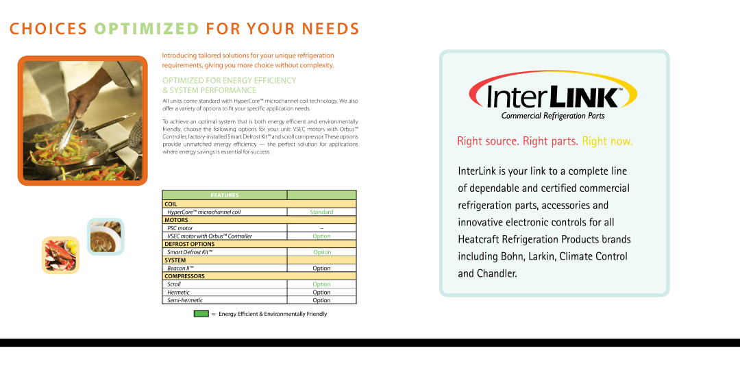 Heatcraft Refrigeration Products H-HTSSB-1208 manual HOI C E S Optimized F or Your Needs 