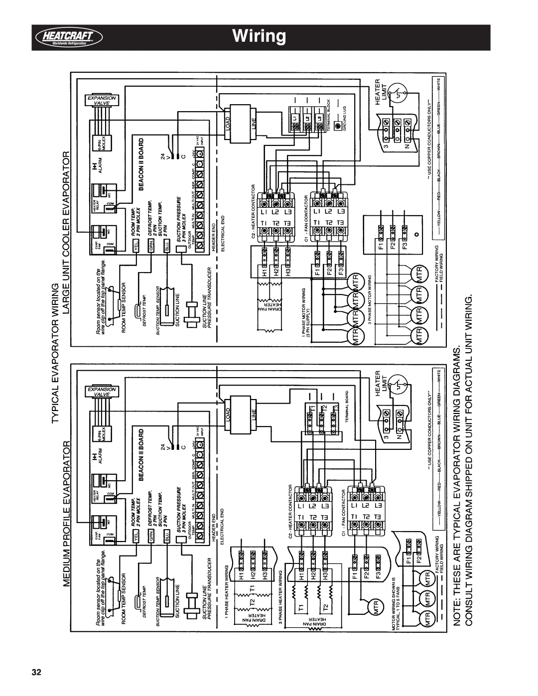 Heatcraft Refrigeration Products H-IM-79E manual Wiring 
