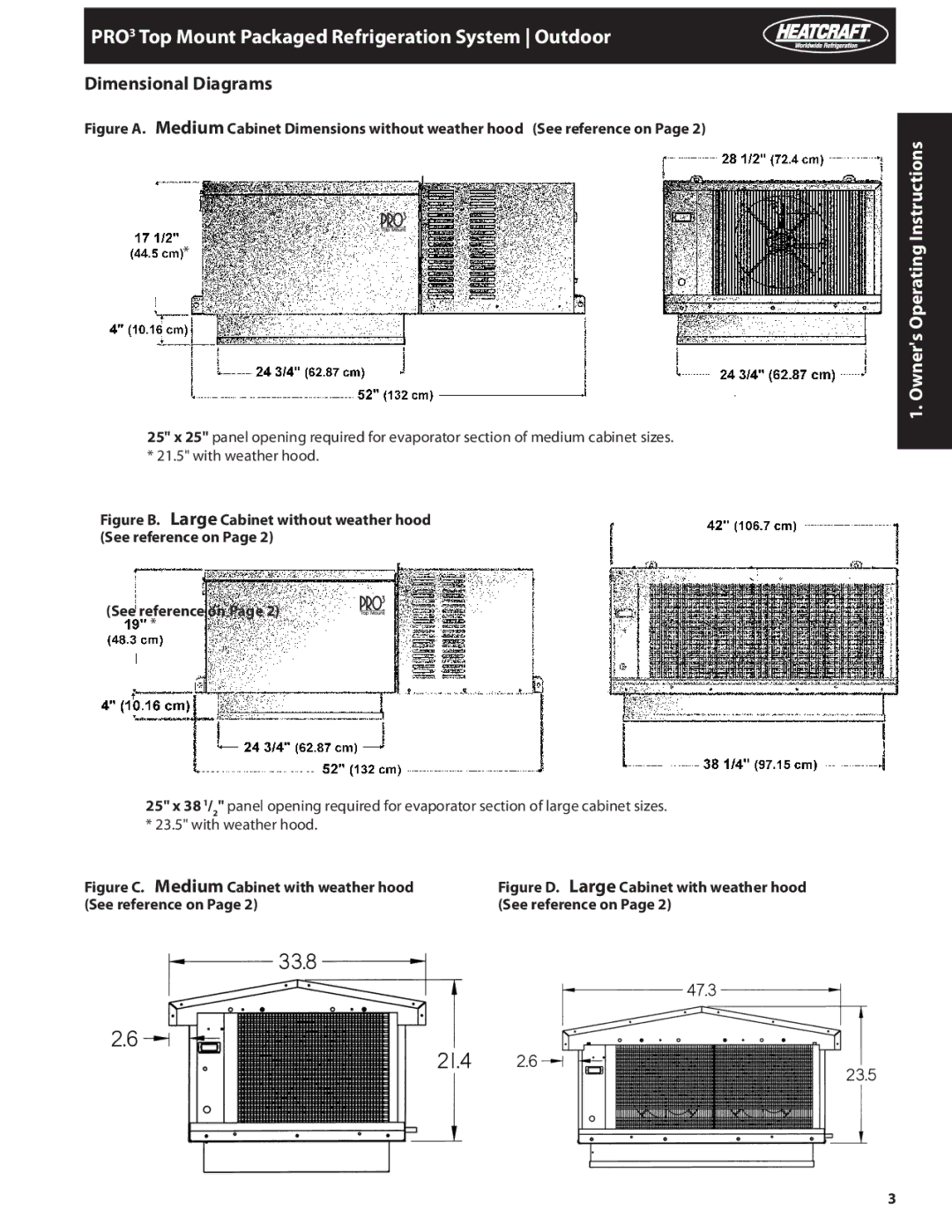 Heatcraft Refrigeration Products H-IM-82C installation instructions Dimensional Diagrams, See reference on 