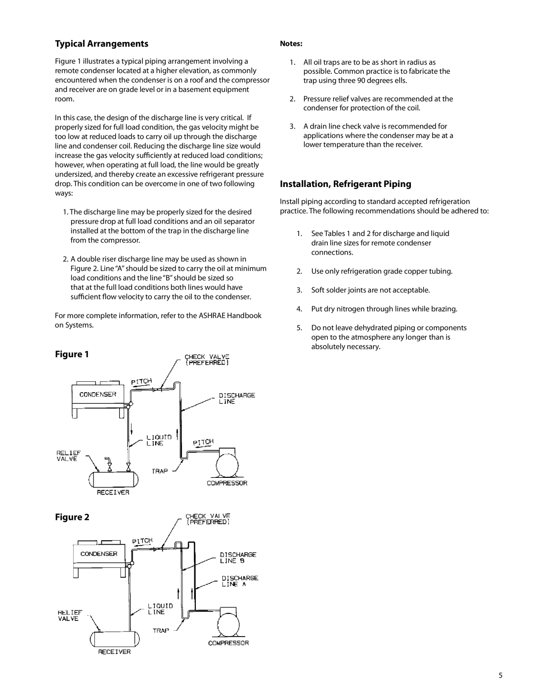 Heatcraft Refrigeration Products none Typical Arrangements, Installation, Refrigerant Piping 