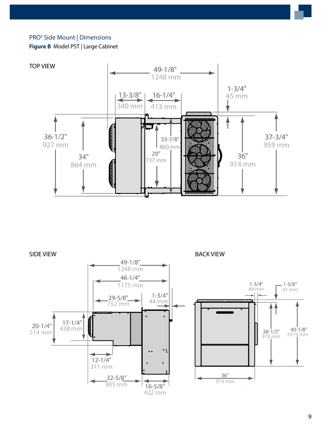 Heatcraft Refrigeration Products PTN, PTT manual 927 mm 864 mm 