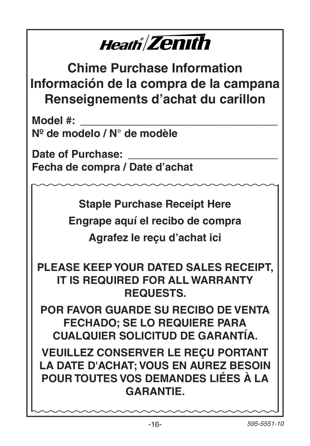 Heath Zenith 595-5551-10 manual 