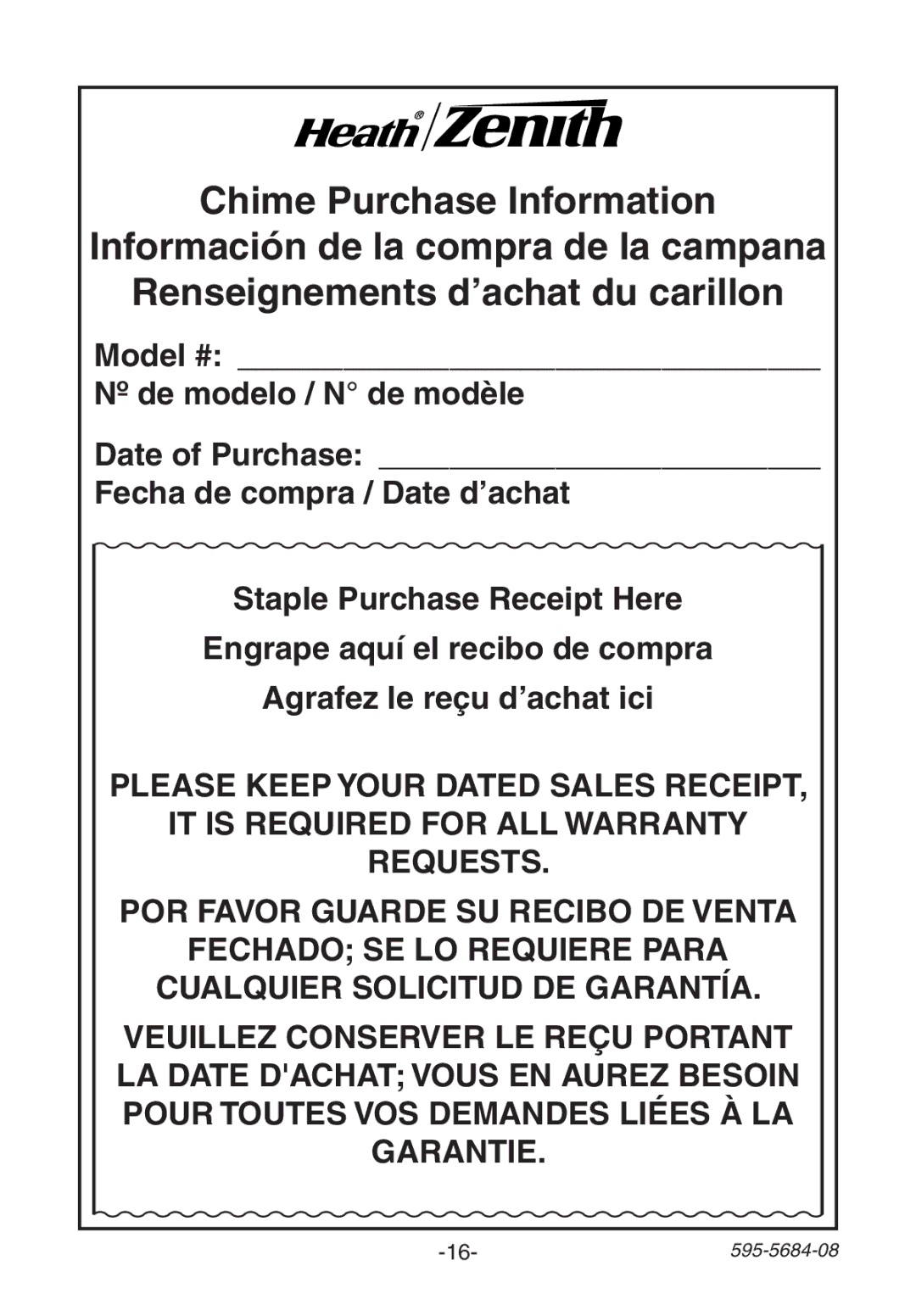 Heath Zenith 595-5684-08 manual 