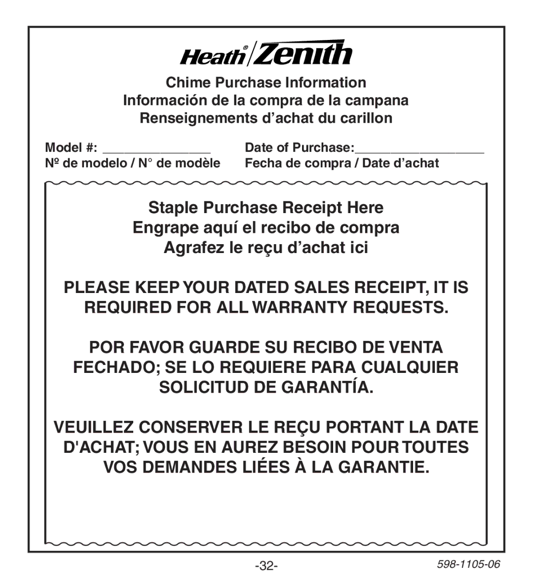 Heath Zenith 598-1105-06 manual 