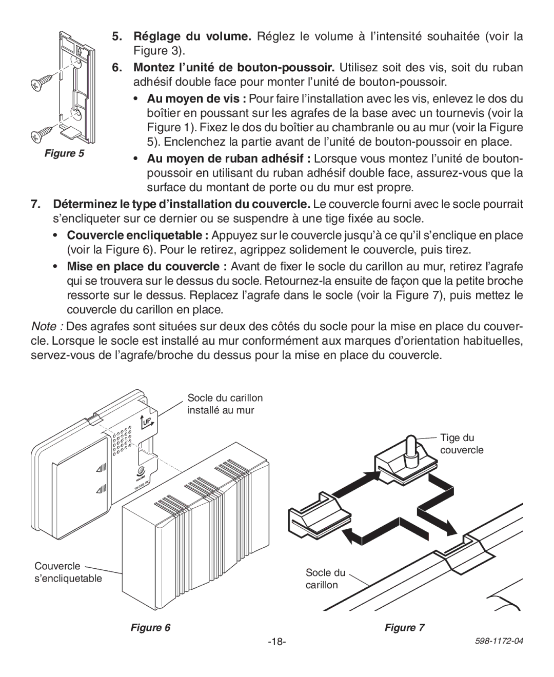 Heath Zenith 598-1172-04 manual Surface du montant de porte ou du mur est propre 