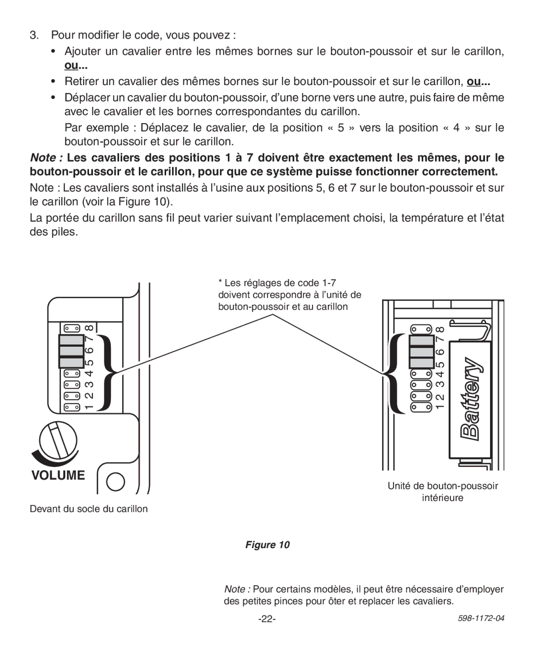 Heath Zenith 598-1172-04 manual Pour modifier le code, vous pouvez 