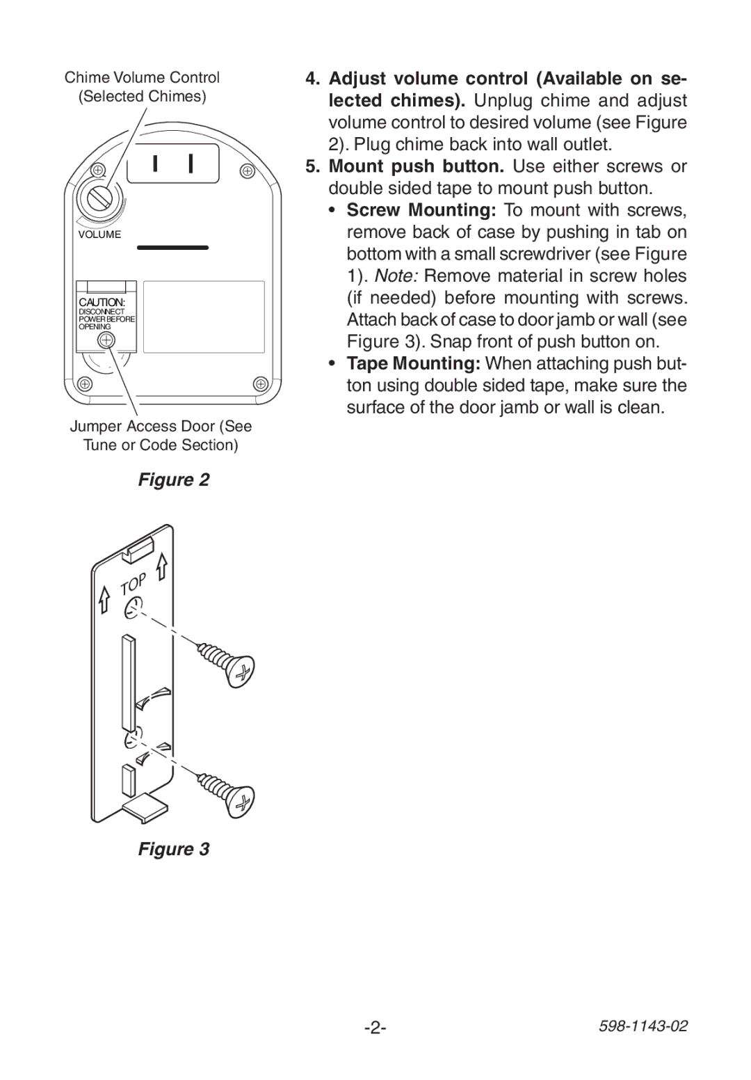 Heath Zenith 6144 manual Snap front of push button on 