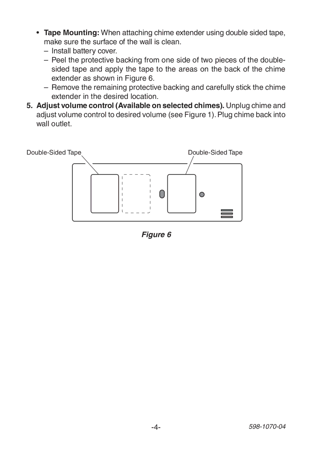 Heath Zenith 6157 manual Double-Sided Tape 