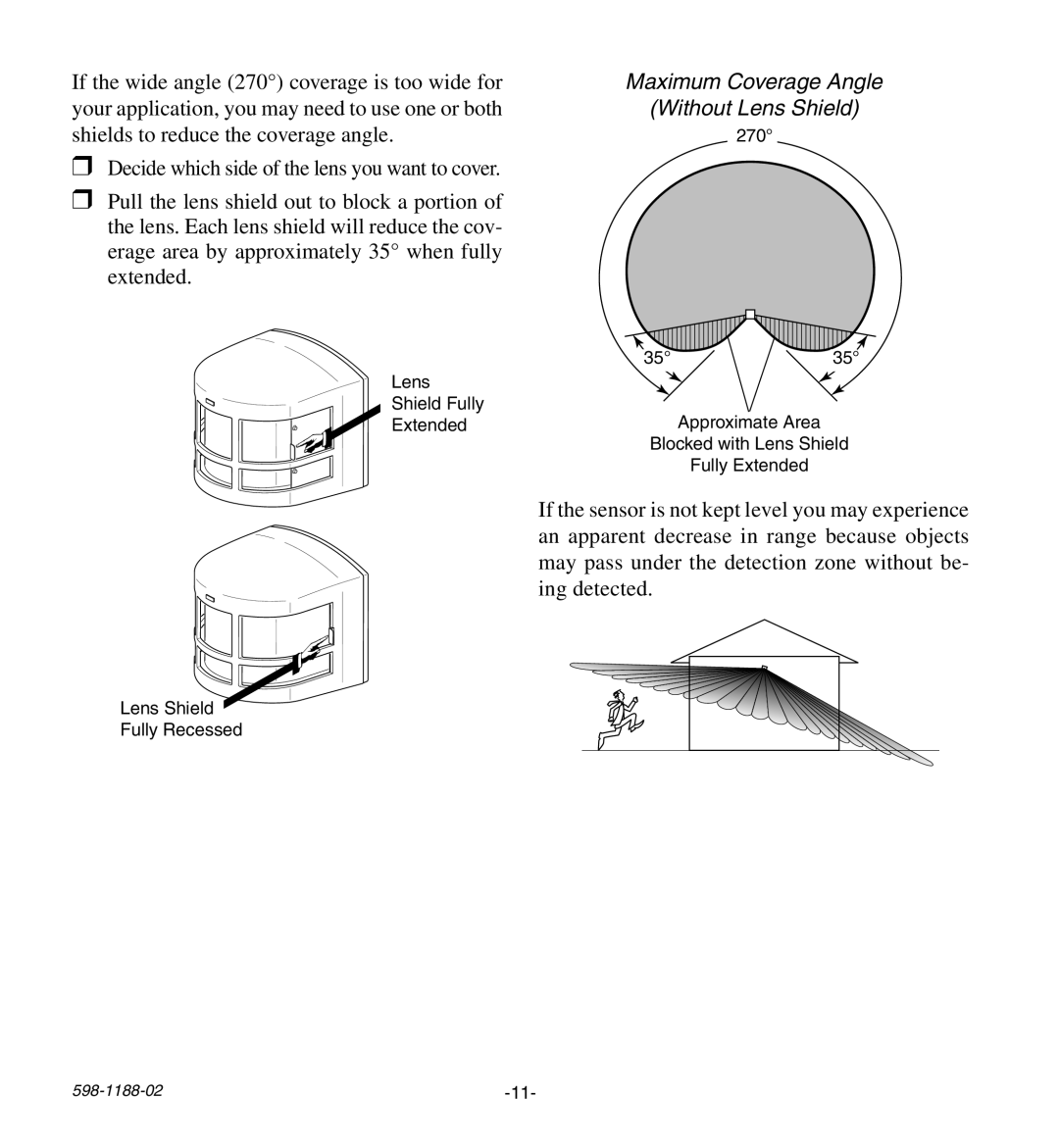 Heath Zenith HD-9260 manual Without Lens Shield 