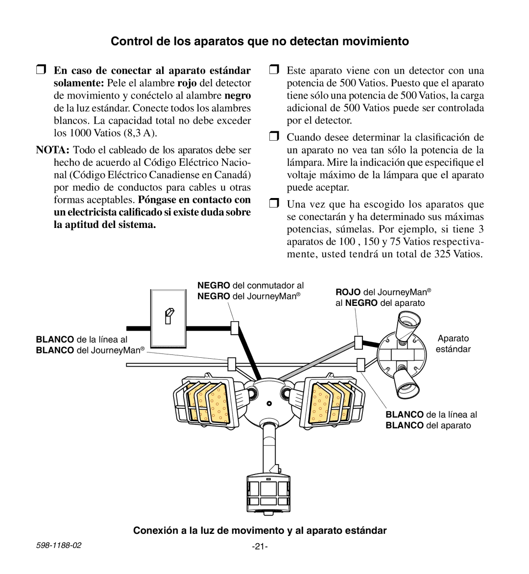 Heath Zenith HD-9260 manual Control de los aparatos que no detectan movimiento 