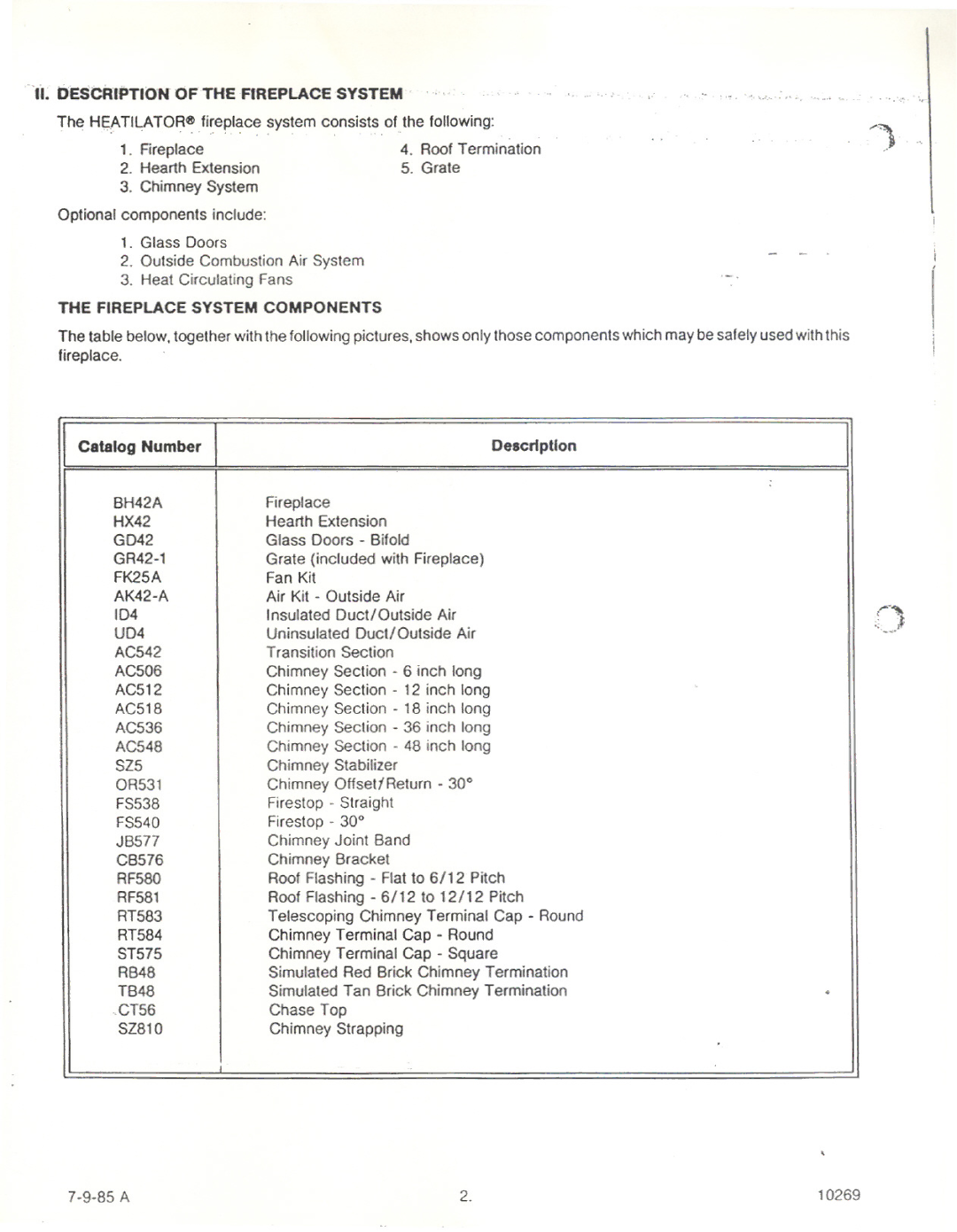 Heatiator BH42A manual 