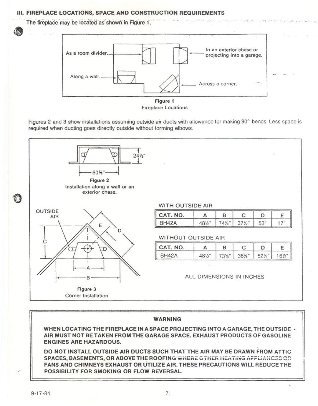 Heatiator BH42A manual 