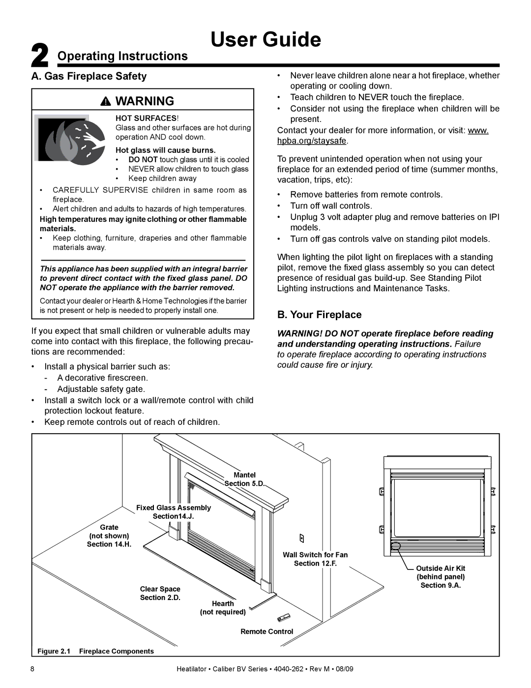 Heatiator CB4236IR, CB4842IR owner manual Operating Instructions, Gas Fireplace Safety, Your Fireplace 