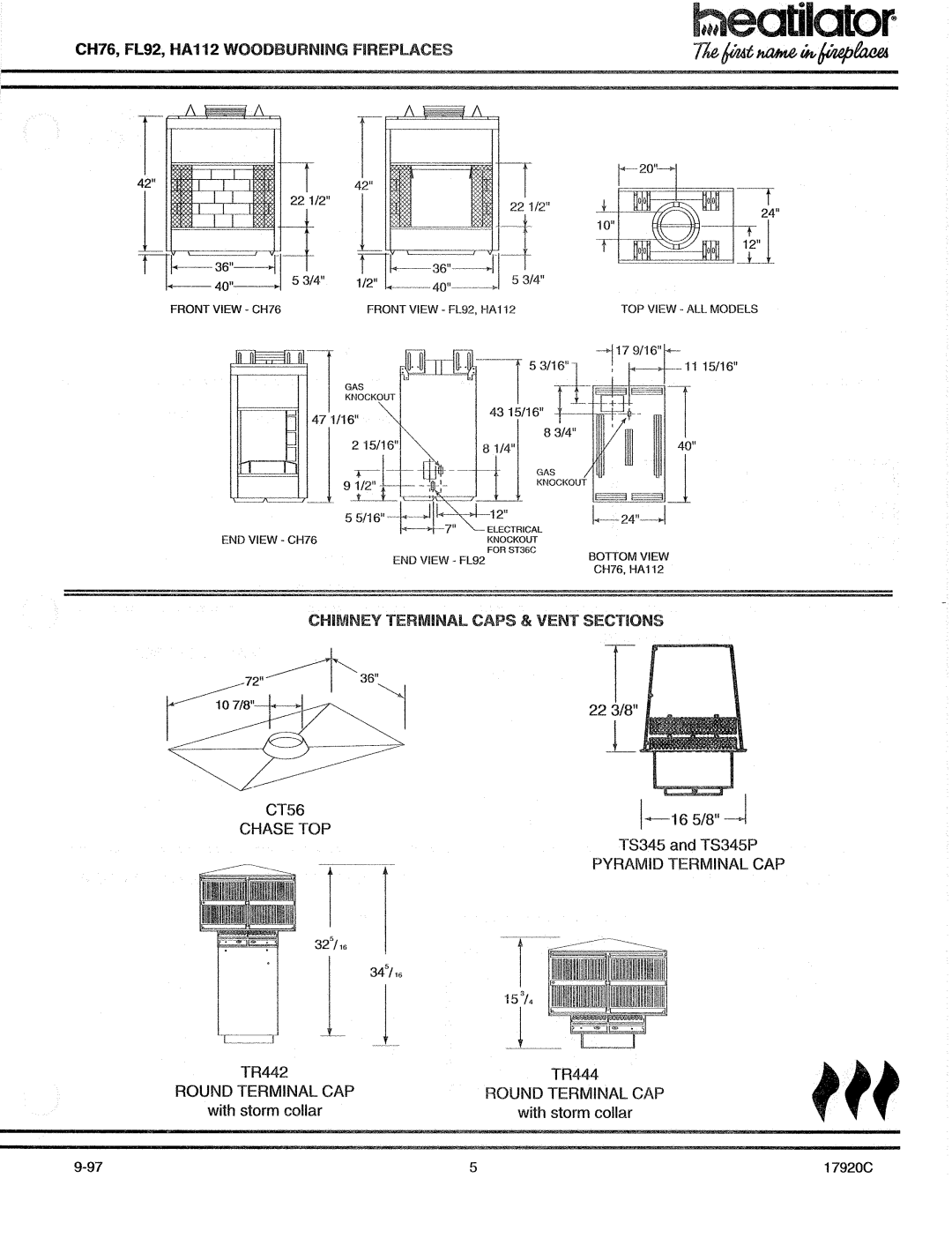Heatiator CH76 manual 
