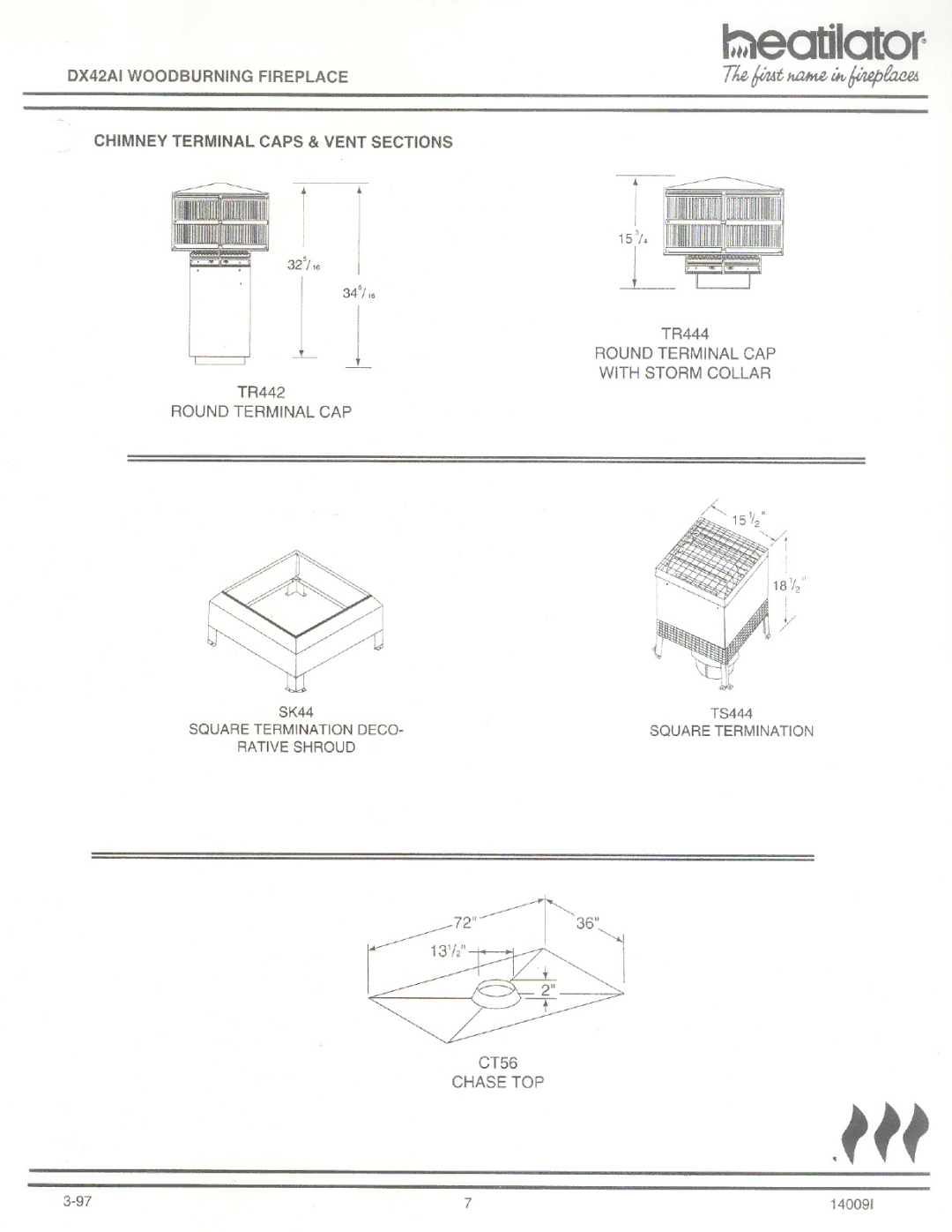 Heatiator DX42AI manual 