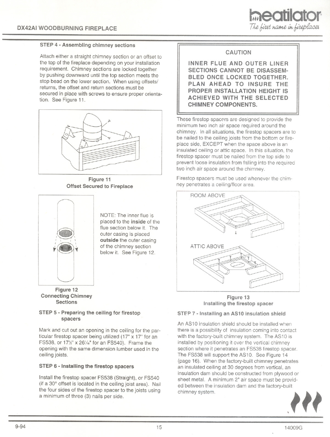 Heatiator DX42AI manual 