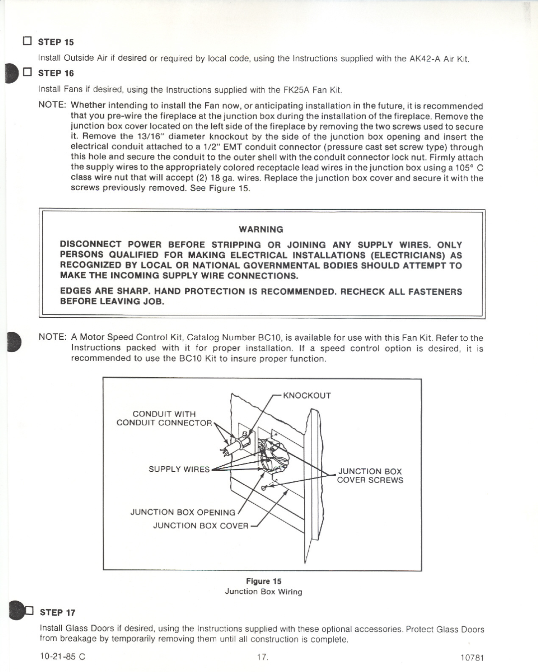 Heatiator HF42A manual 