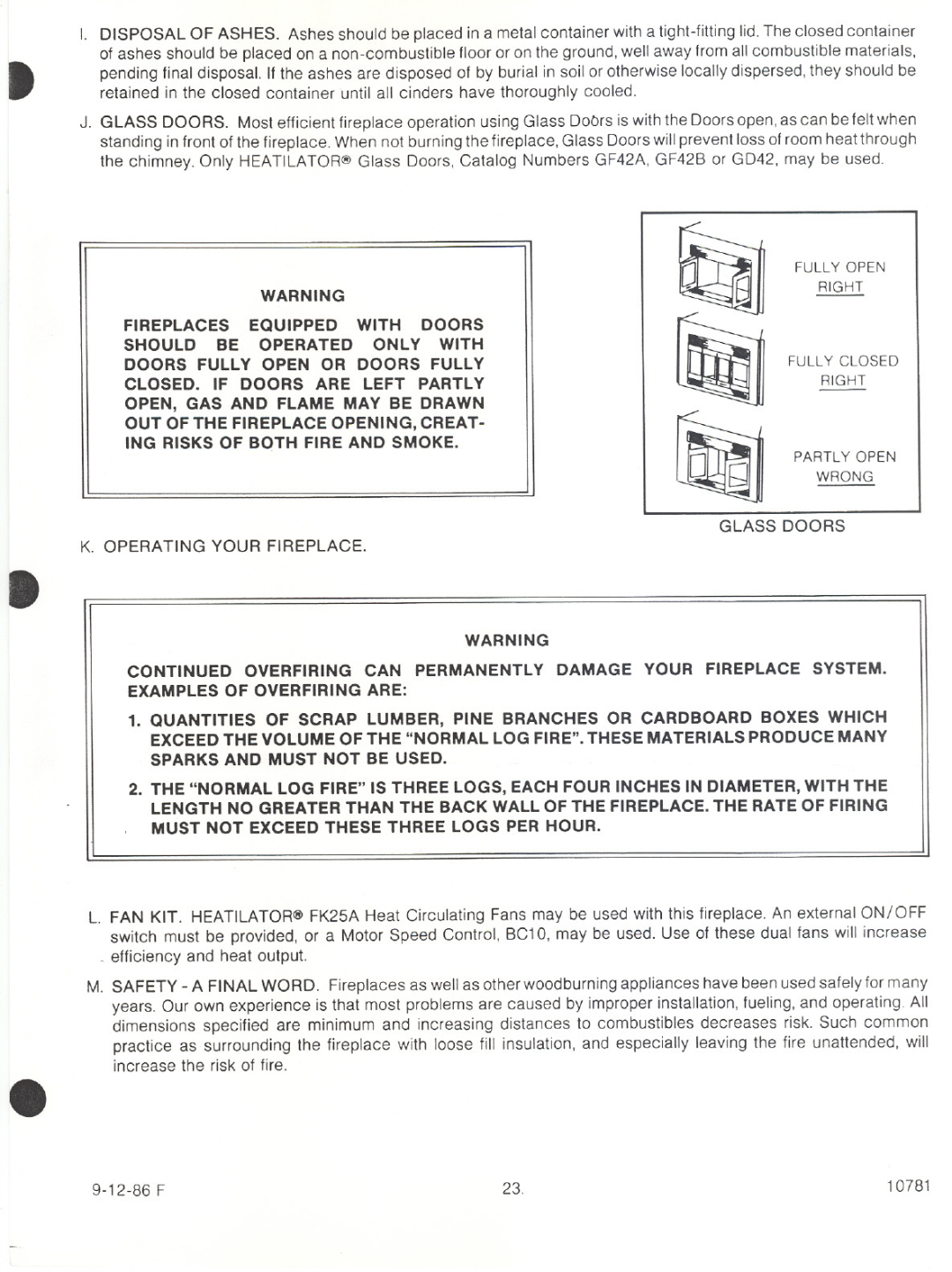 Heatiator HF42A manual 