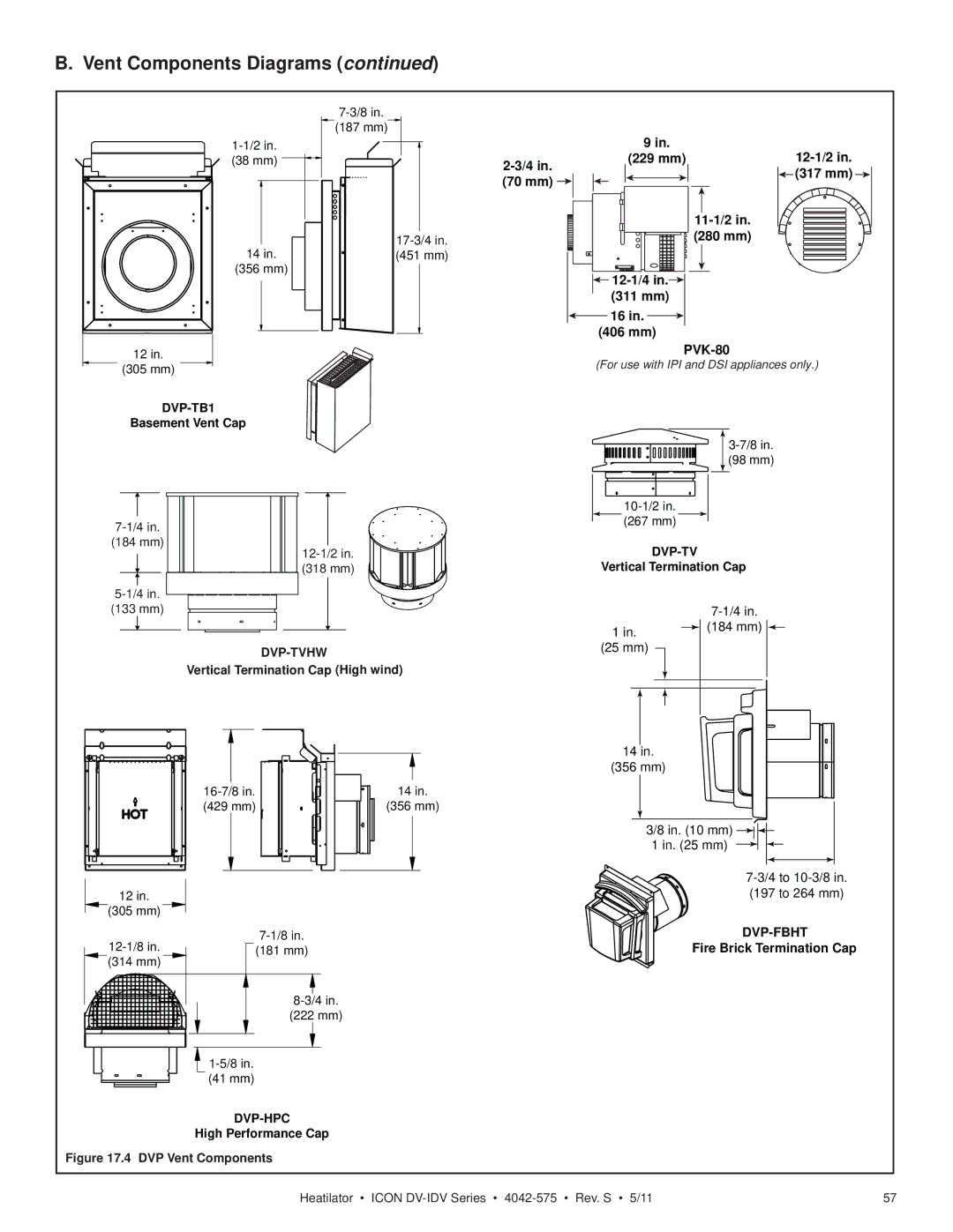 Heatiator IDV4833IT owner manual Dvp-Tvhw 