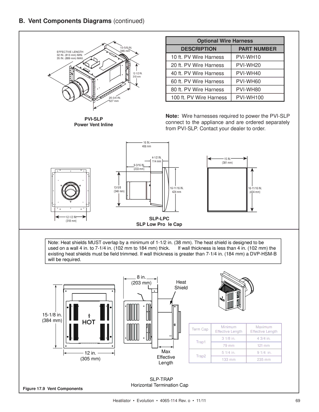 Heatiator NEVO4236I NEVO3630I owner manual Description Part Number 