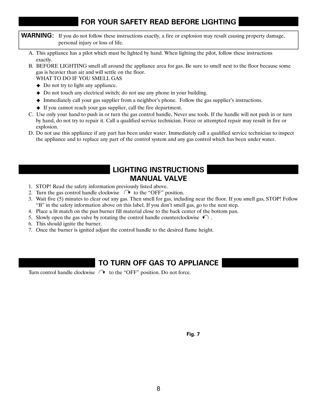 Heatmaster Gas Burner manual Lighting Instructions Manual Valve 