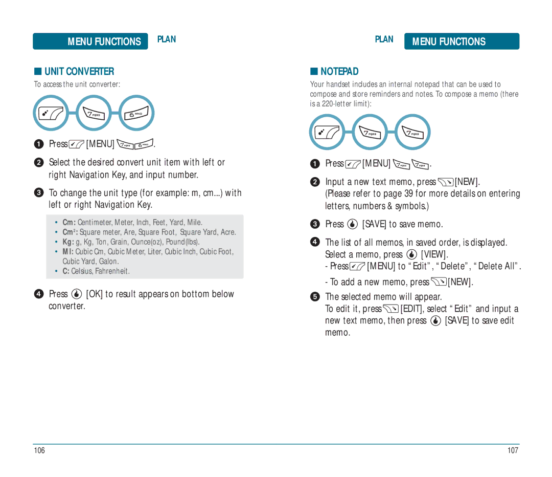 Helio Ocean user manual Unit Converter, Press OK to result appears on bottom below converter, Input a new text memo, press 