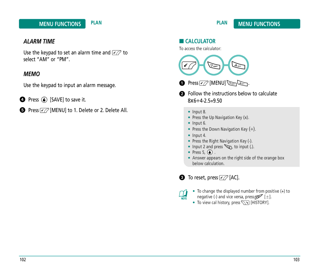Helio PN-810 manual Memo, Calculator, To reset, press AC 