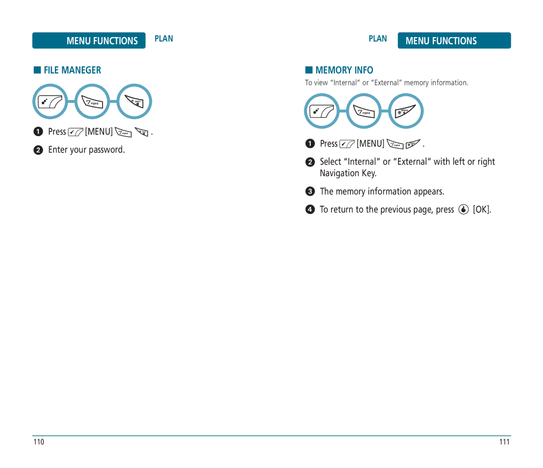 Helio PN-810 manual File Maneger, Press Menu Enter your password 
