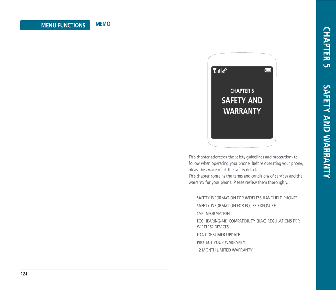 Helio PN-810 manual Safety Warranty, Menu Functions Memo 