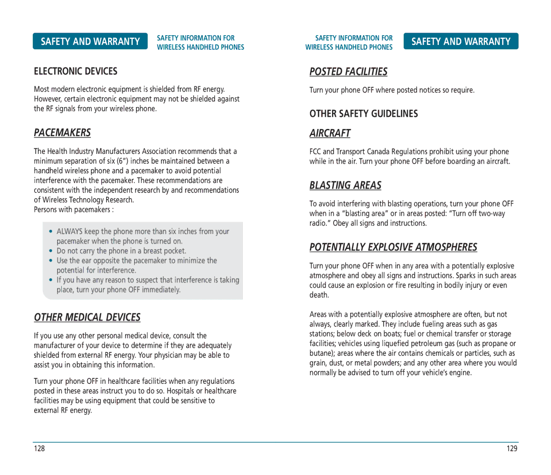 Helio PN-810 manual Pacemakers, Other Medical Devices, Posted Facilities, Aircraft, Blasting Areas 