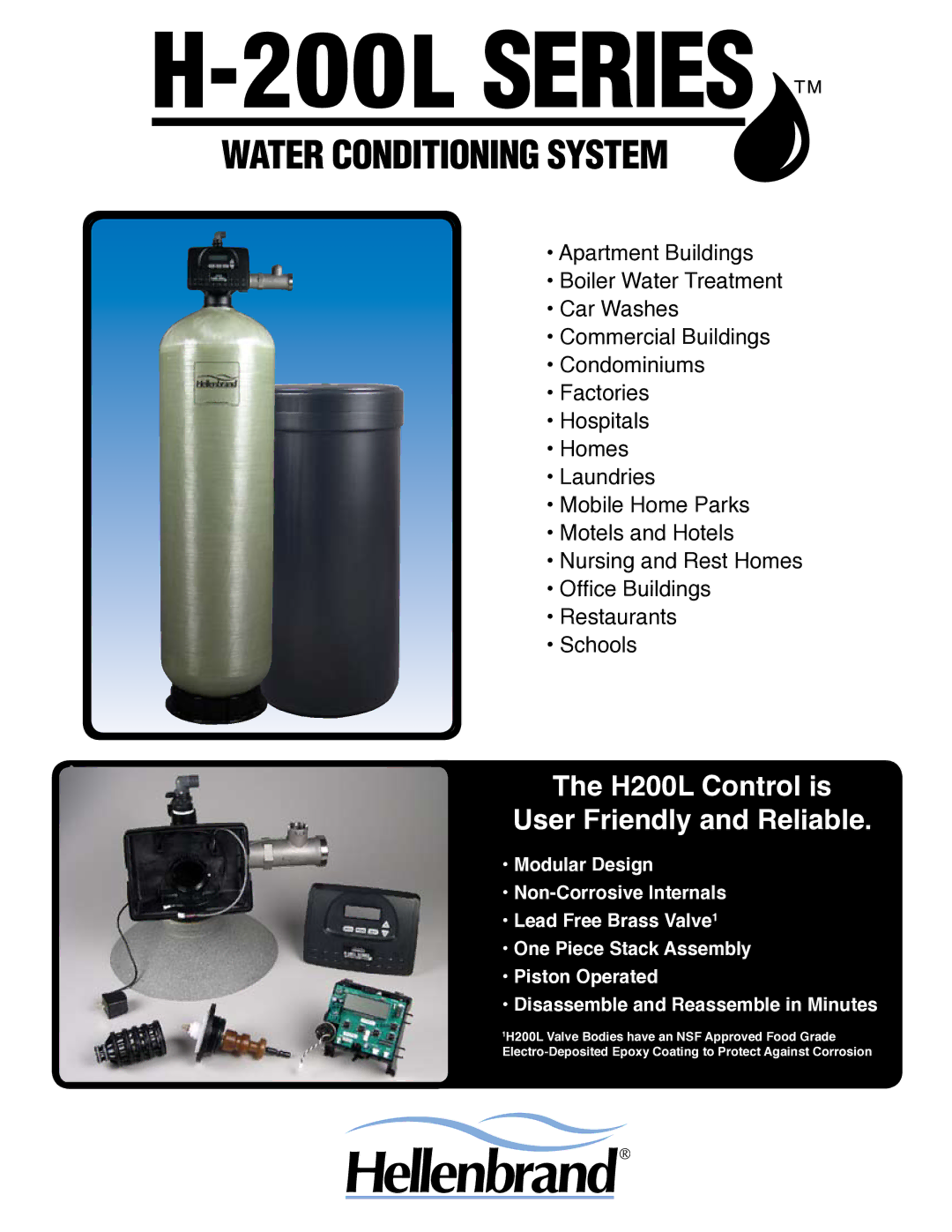 Hellenbrand H-200L Series manual H200L Control is User Friendly and Reliable 