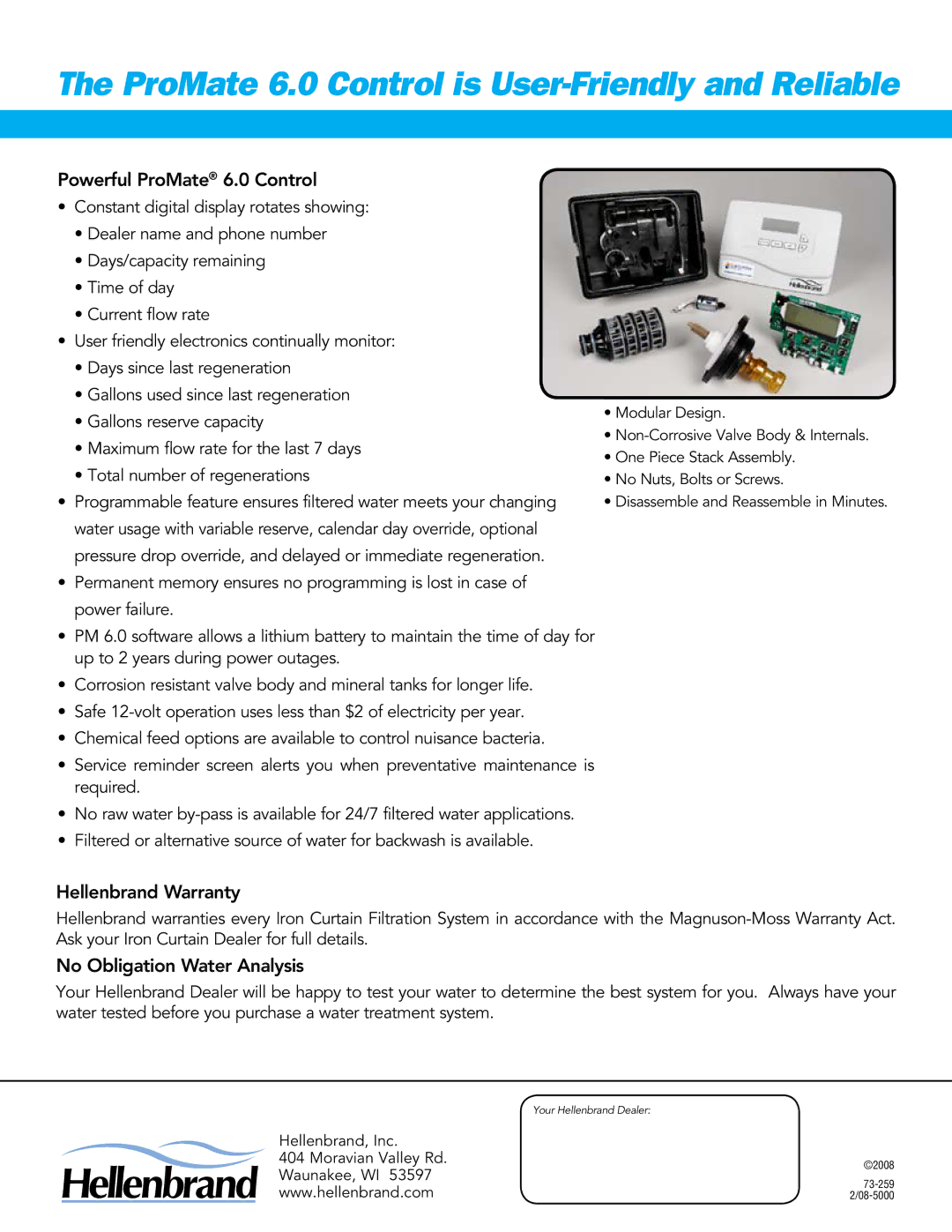 Hellenbrand PM6.O-IC-2.0 Series manual ProMate 6.0 Control is User-Friendly and Reliable 