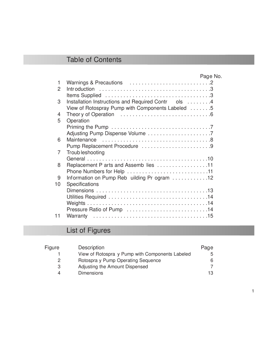 Henkel 9000 operation manual Table of Contents 