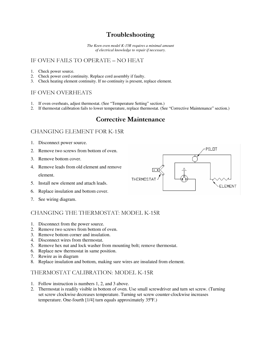 Henkel K-15R manual Troubleshooting, Corrective Maintenance 