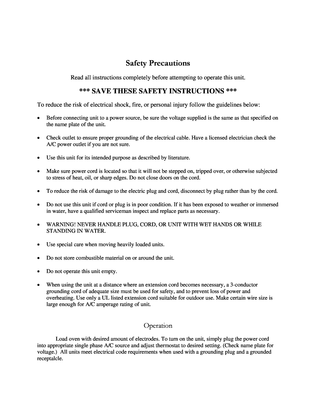 Henkel K-360-36 manual Safety Precautions, Operation, Save These Safety Instructions 