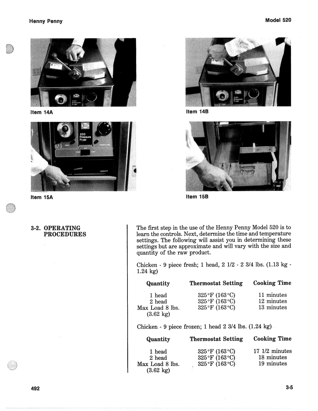 Henny Penny 520 manual Etti 