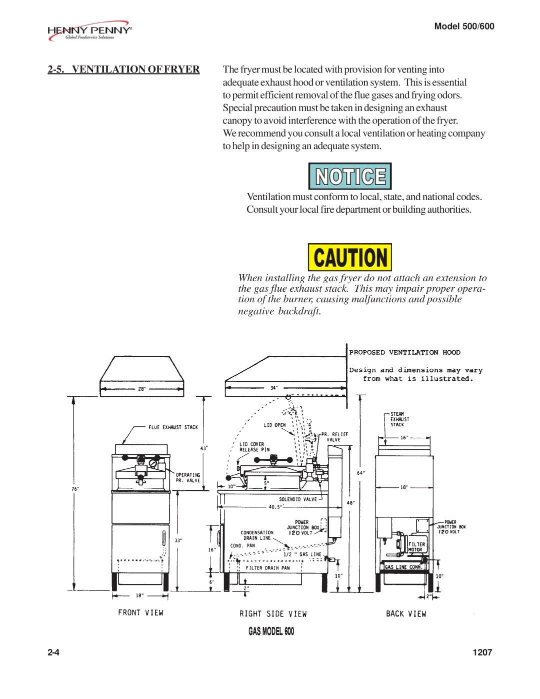 Henny Penny warranty Model 500/600 