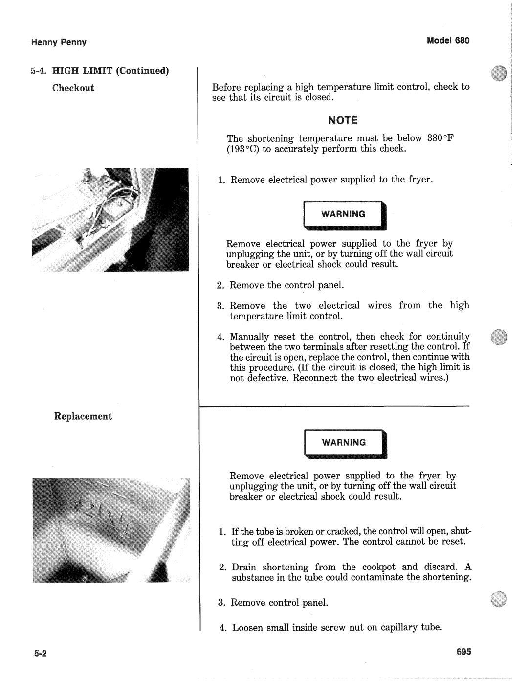 Henny Penny 680 KFC manual 