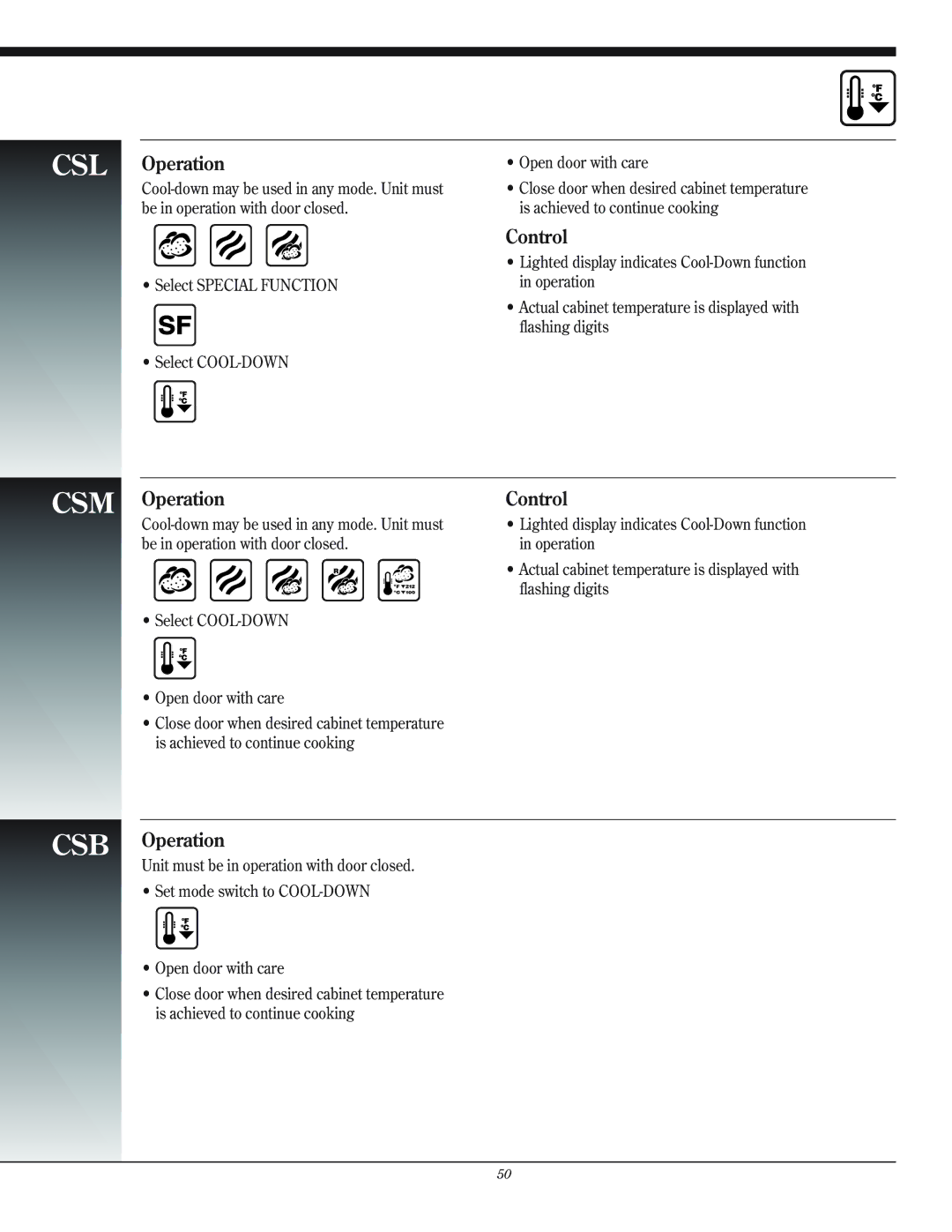 Henny Penny CSG manual CSL Operation 