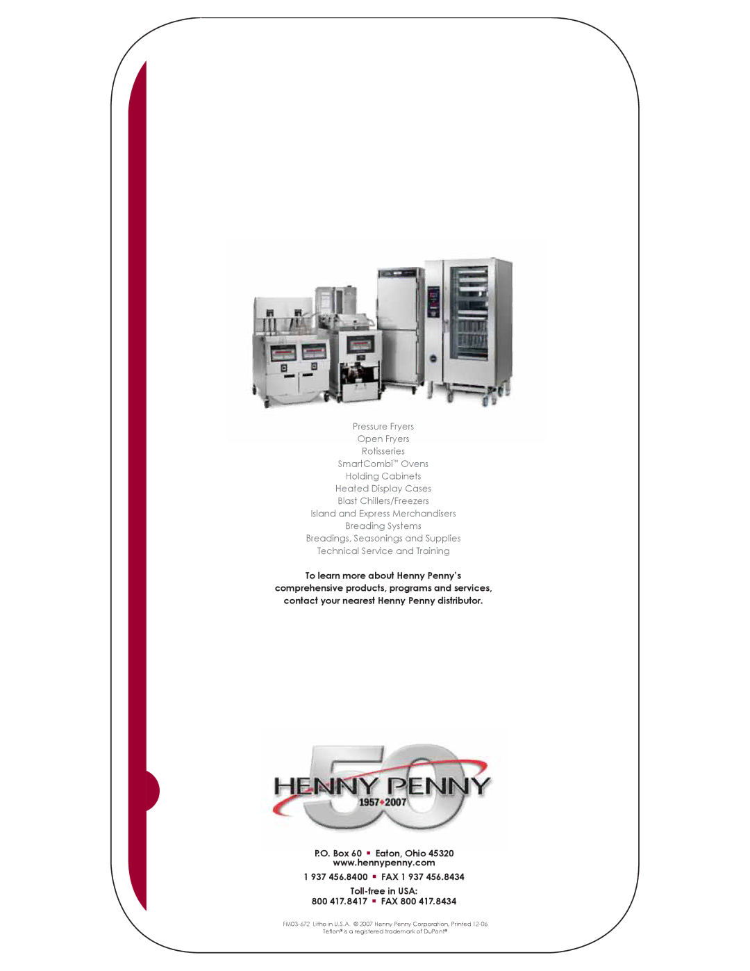 Henny Penny FM03-672 manual 