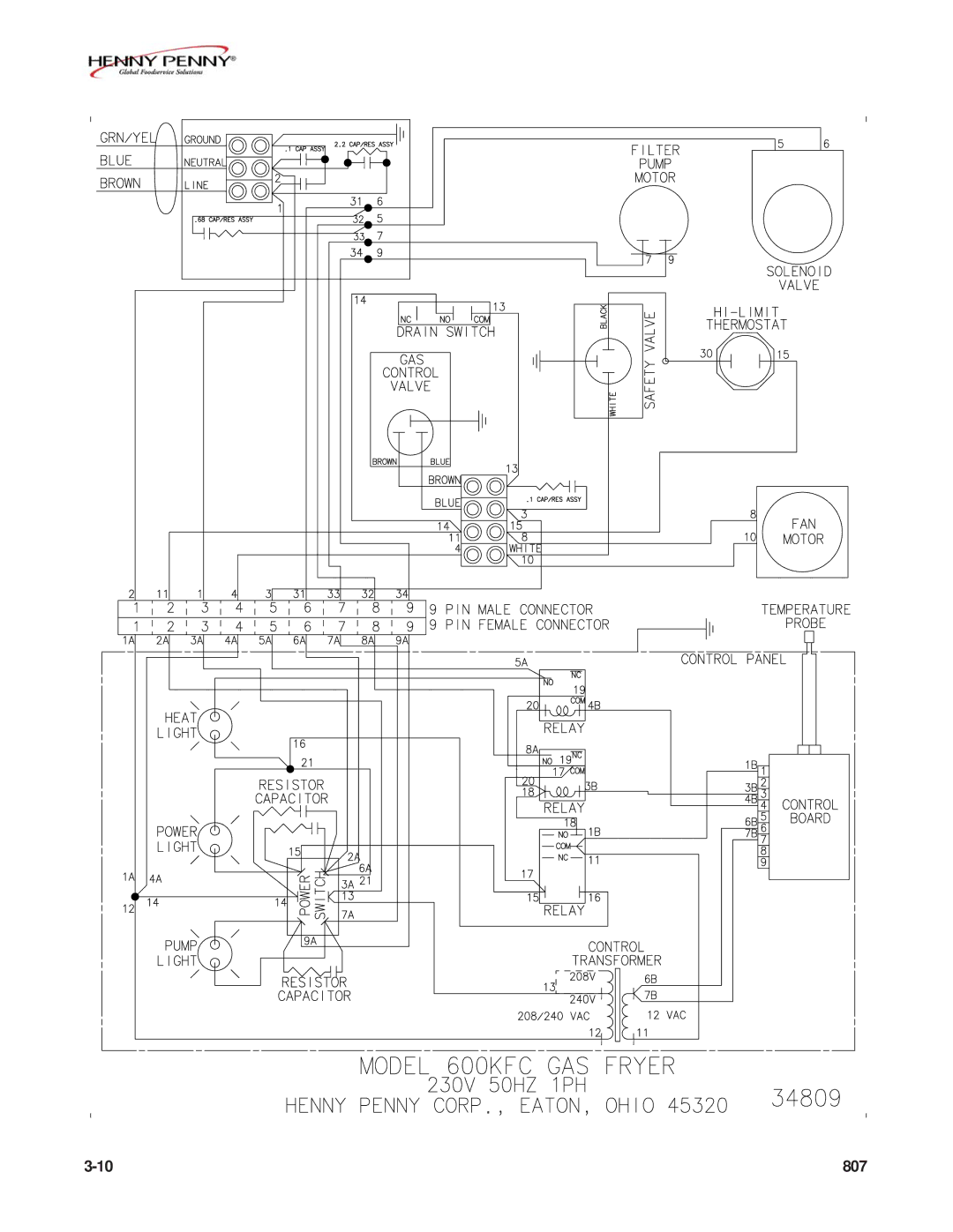 Henny Penny FM07-020-F manual 807 