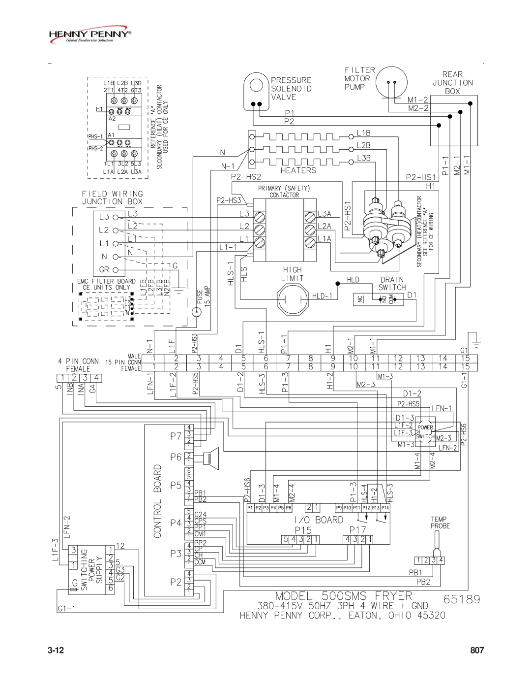 Henny Penny FM07-020-F manual 807 