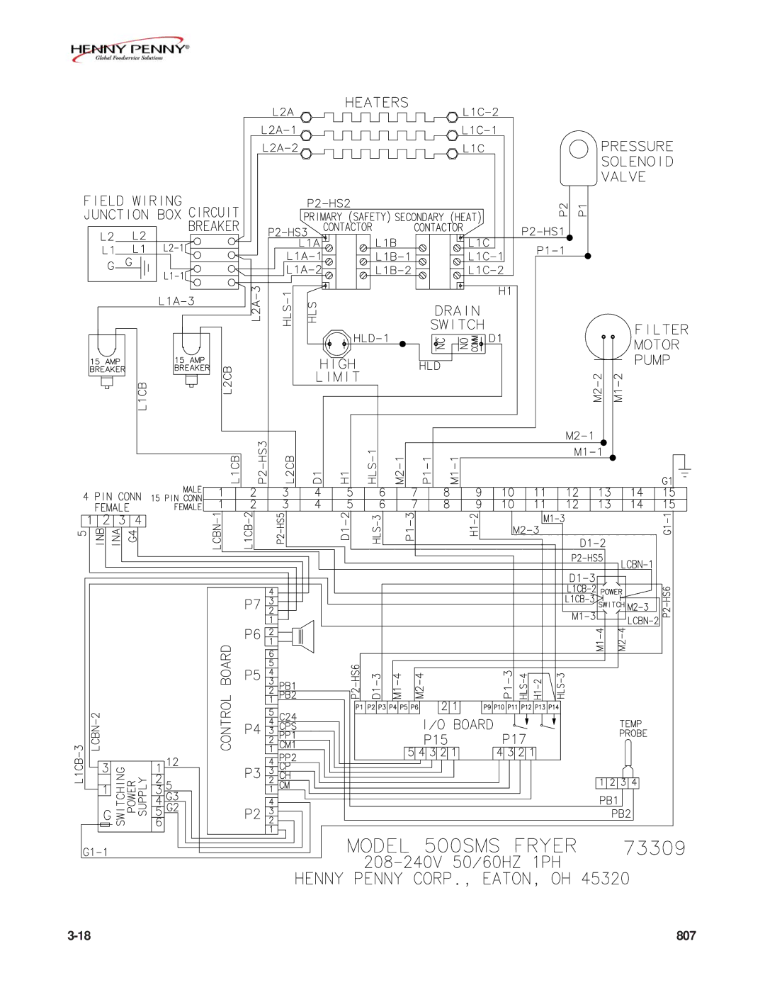 Henny Penny FM07-020-F manual 807 