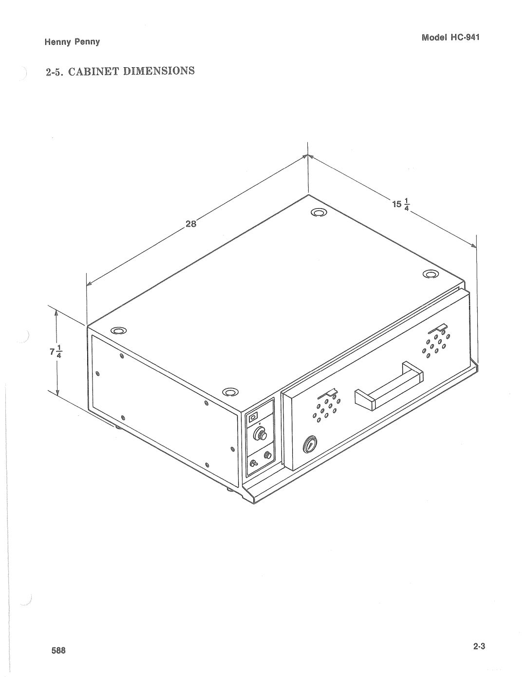 Henny Penny HC-941 manual 