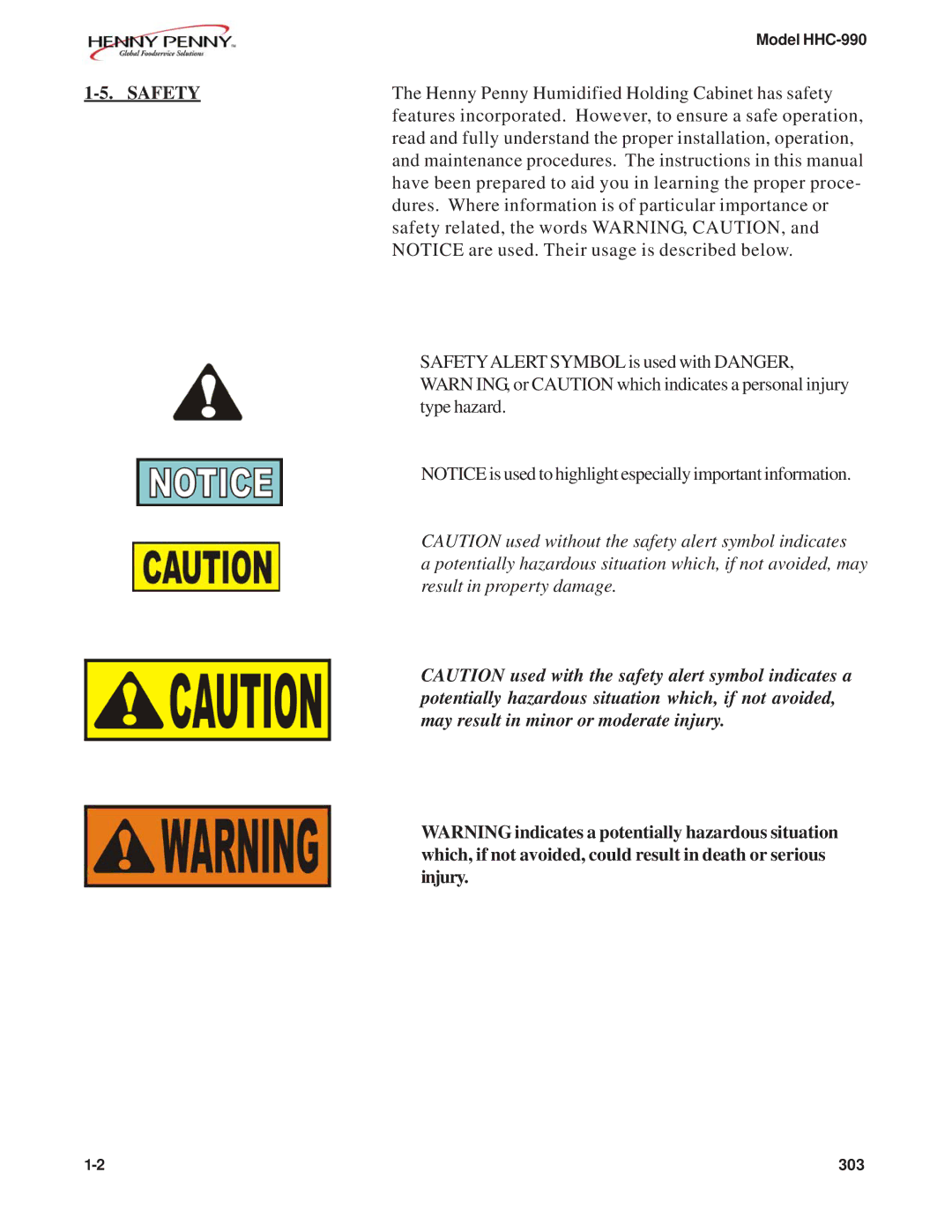 Henny Penny HHC-998, HHC-990, HHC-997, HHC-993, HHC-992, HHC-996 manual Safety 