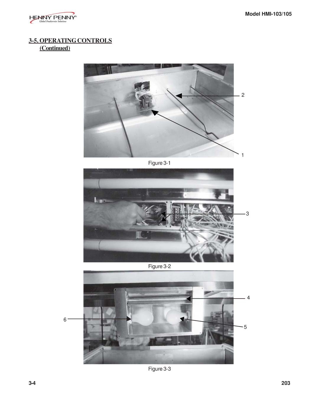 Henny Penny HMI-105, HMI-103 manual Operating Controls 