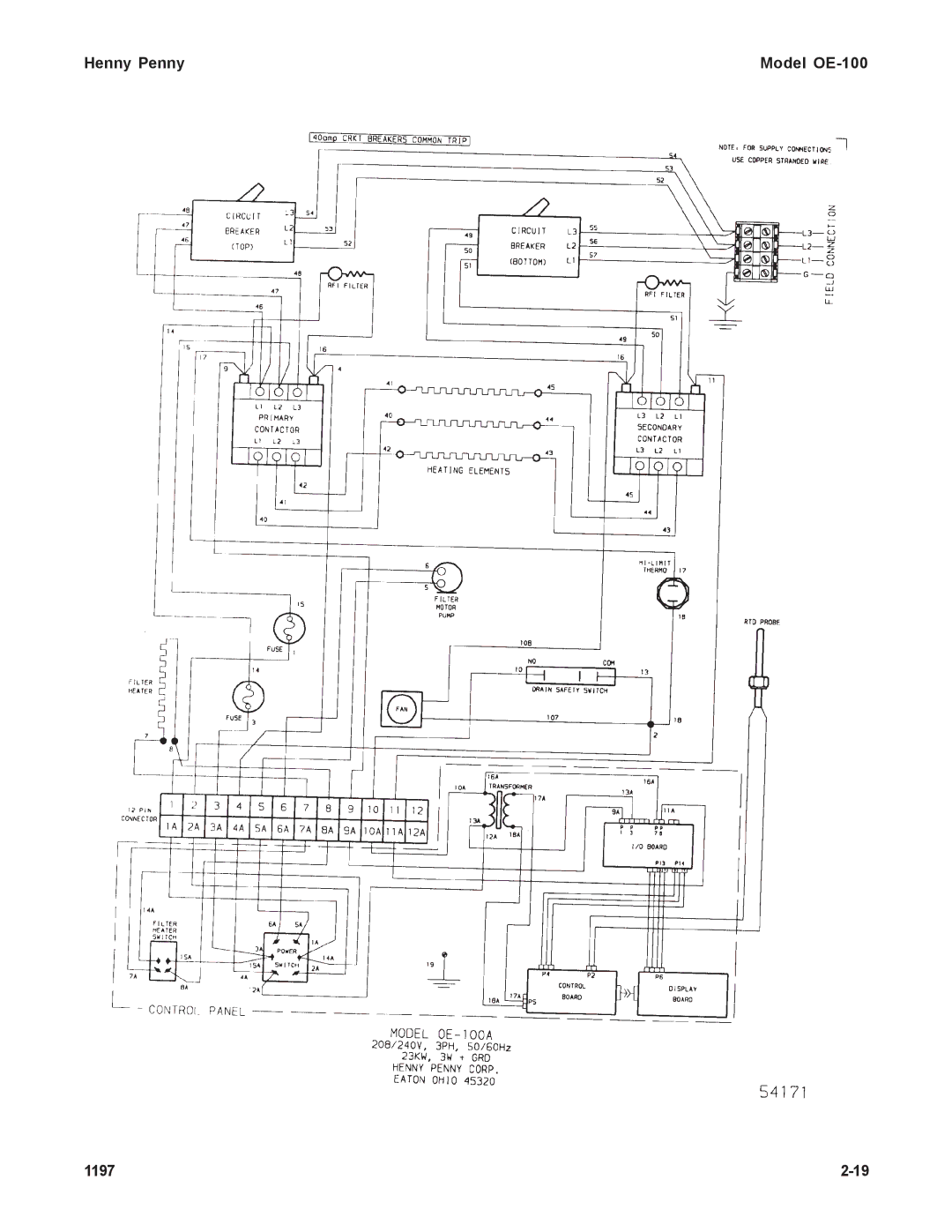 Henny Penny OE-100 manual 1197 