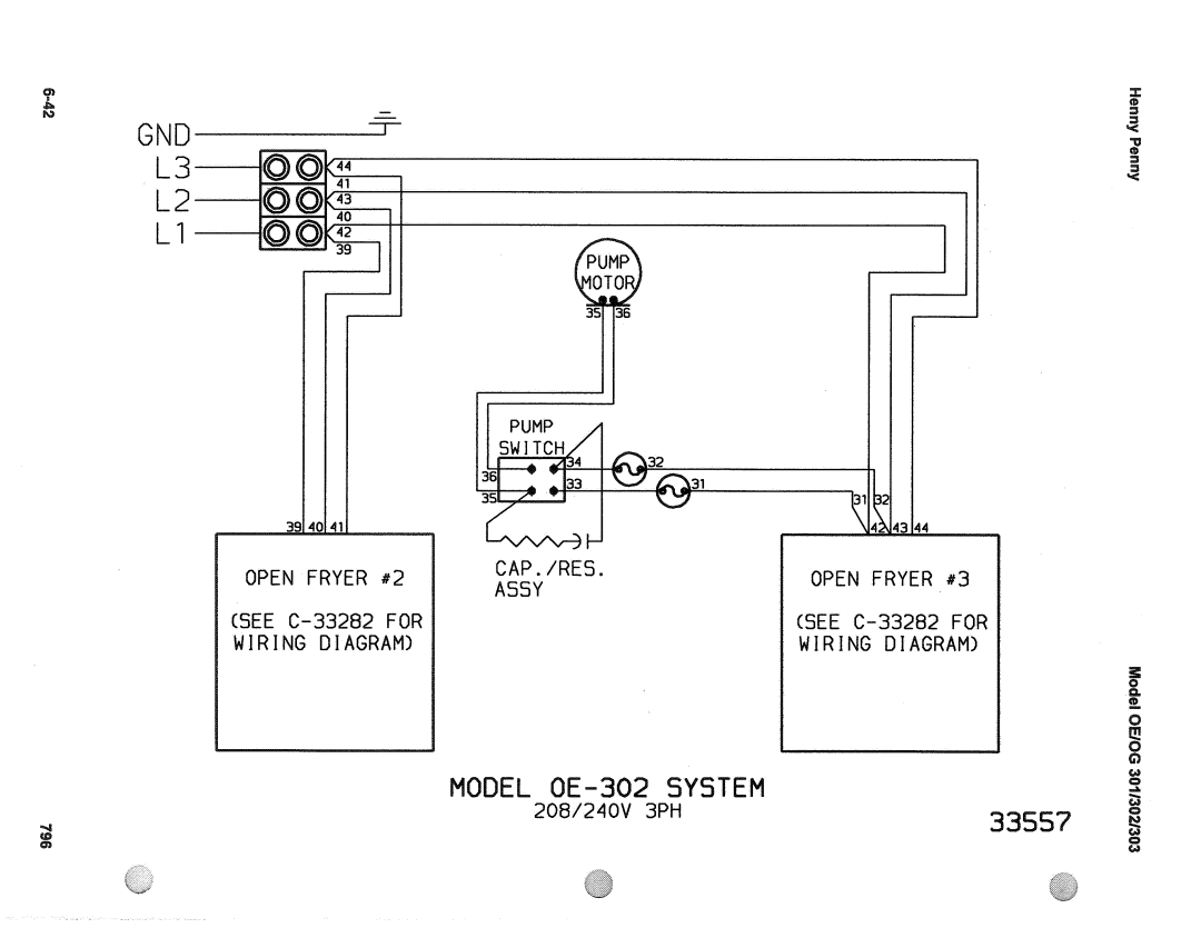 Henny Penny OG-30X, OE-30X manual Open Fryer #2 CAP. /RES 